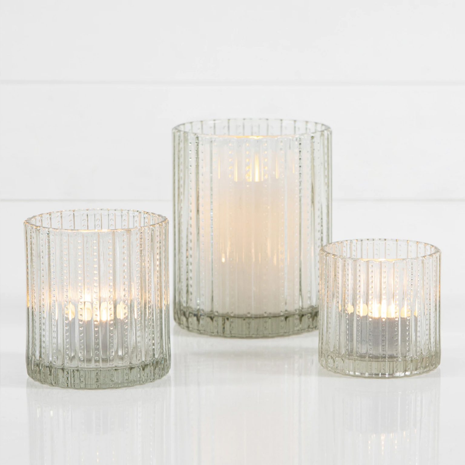 ZARA TEALIGHT CANDLE VOTIVES CLEAR GLASS BeDesigned